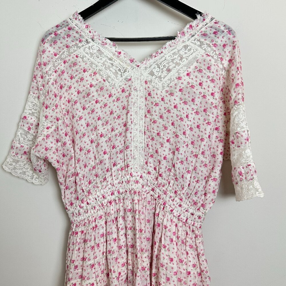 LOVESHACKFANCY Newton Dress in Poppy Pink Size Large - Picture 9 of 12